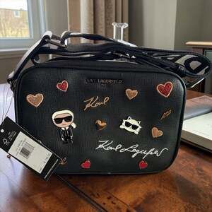 Karl Lagerfeld Paris Maybelle Pin Camera Crossbody Bag